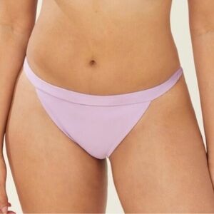 Andie Swim Womens Cheeky Bikini Bottom Size M Lavender Purple Banded Waist Beach
